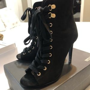 Black Lace up Heels